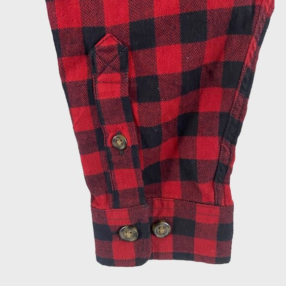Carhartt Rugged Flex Mid-Weight Button-Up Flannel Shirt Red Black Womens Size 2X - Picture 7 of 13